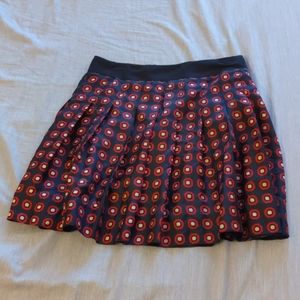 Milly of new york pleated geometric skirt